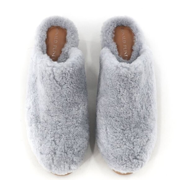 DONALD PLINER NWOB Sammie Shearling Real Fur Block Heel Mule Clog - Picture 4 of 8